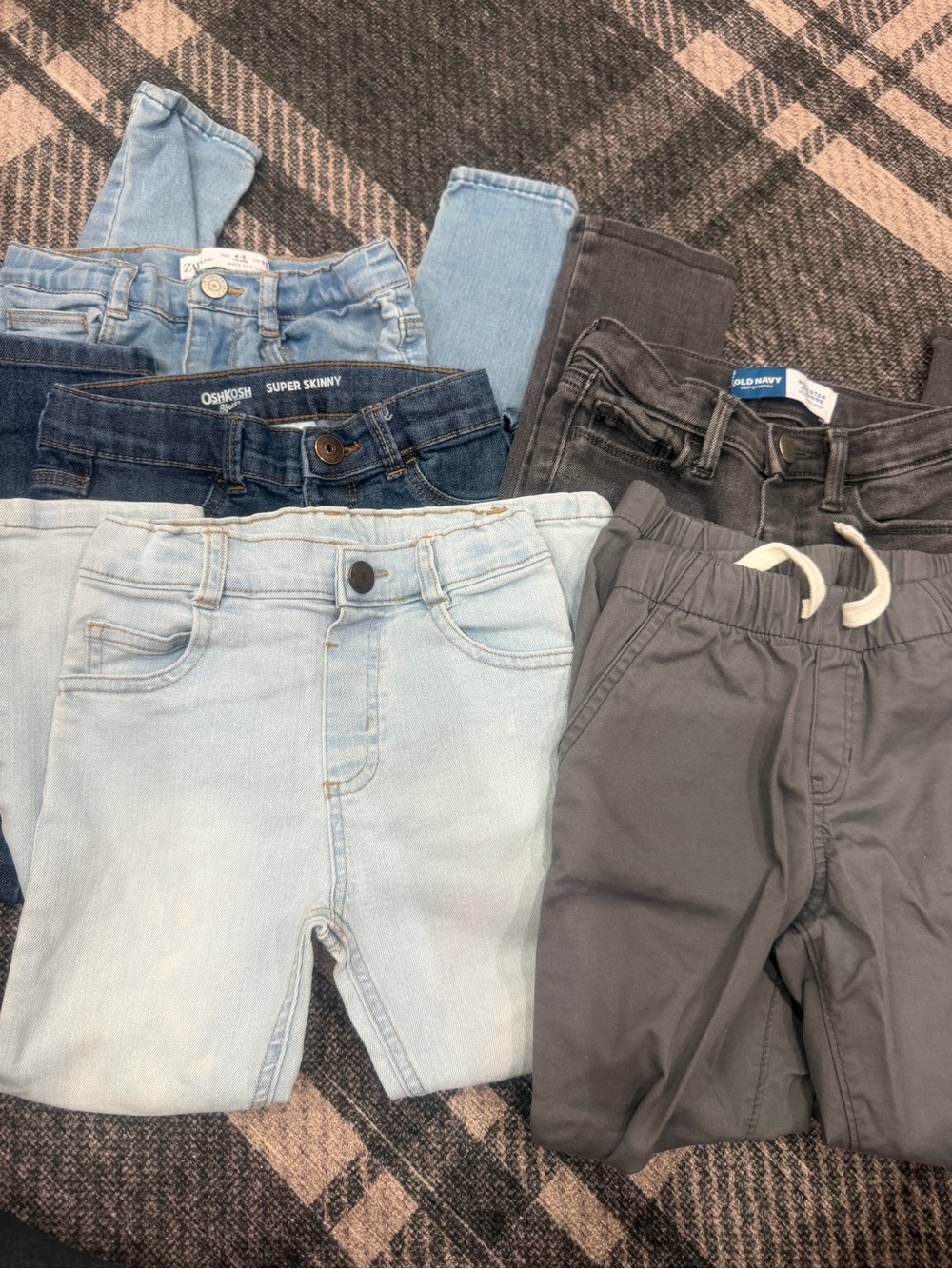 Zara Kids Jeans & Pants - Light Blue and Gray Mix
